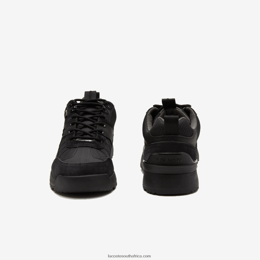 Men Lacoste Black 02H Urban Breaker Lo GTX Textile and Leather Sneakers ...